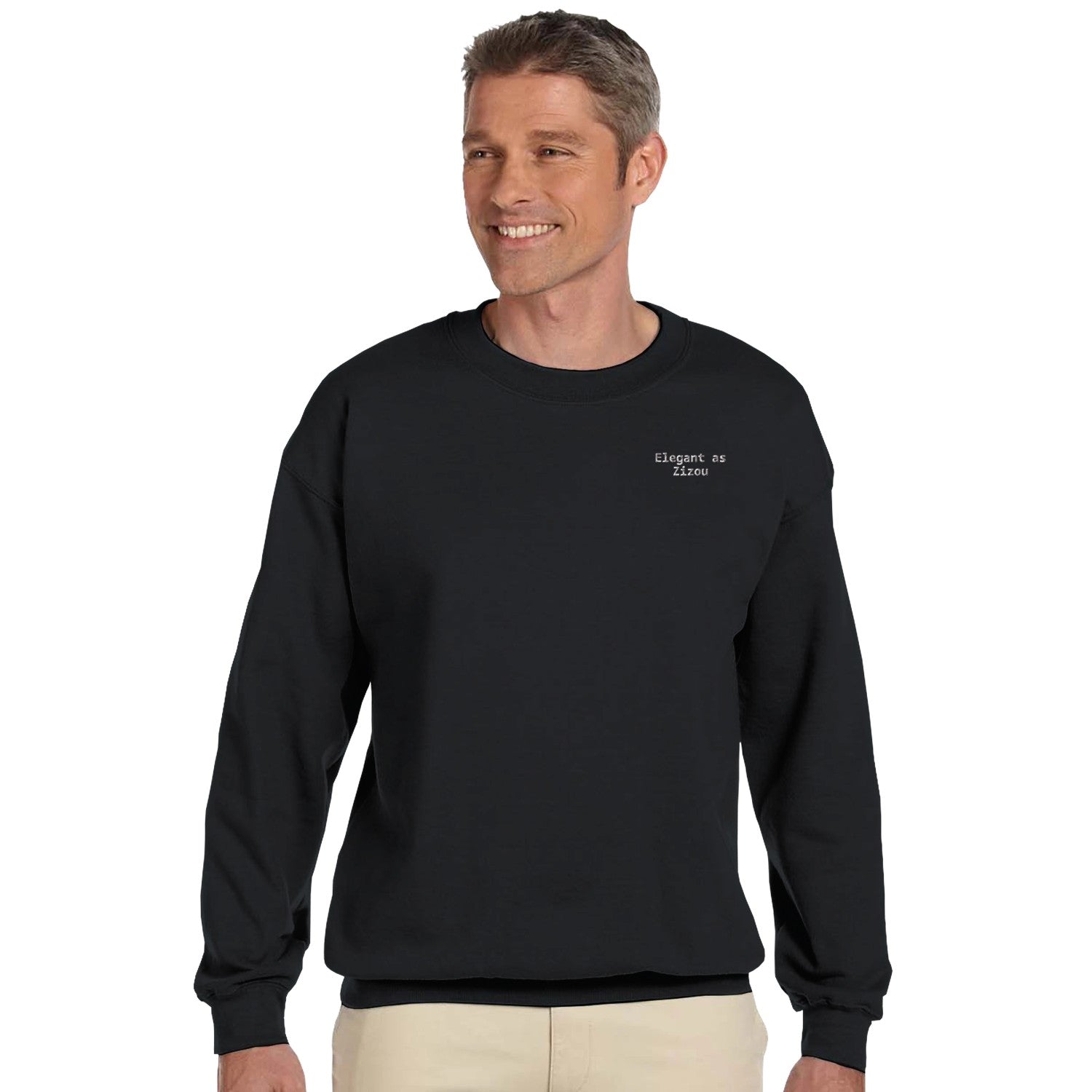 "ELEGANT AS ZIZOU" Embroidered Sweatshirt