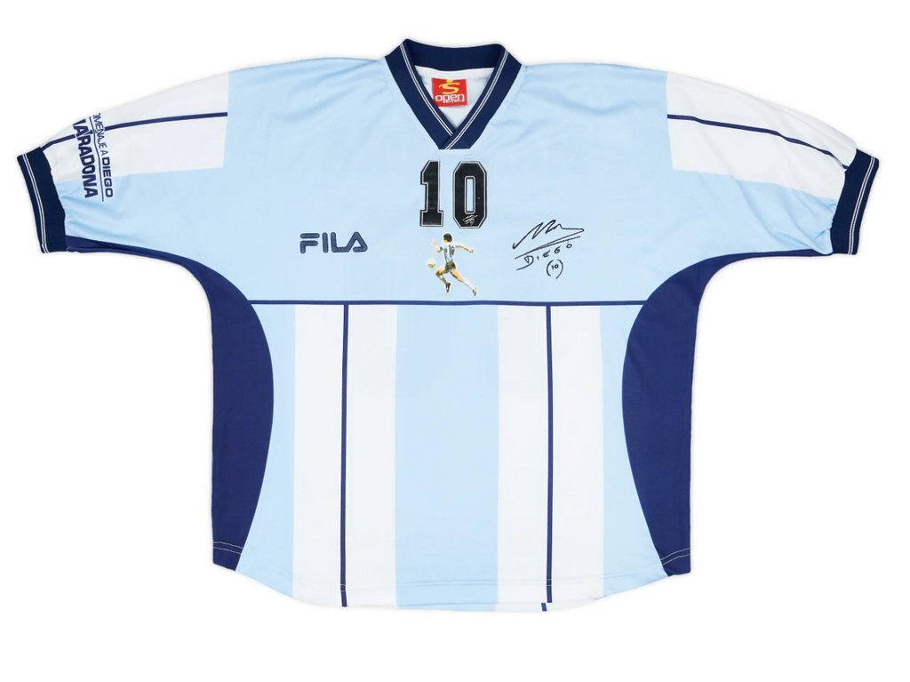 2001 Argentina Fila Farewell Diego Testimonial Shirt Maradona #10