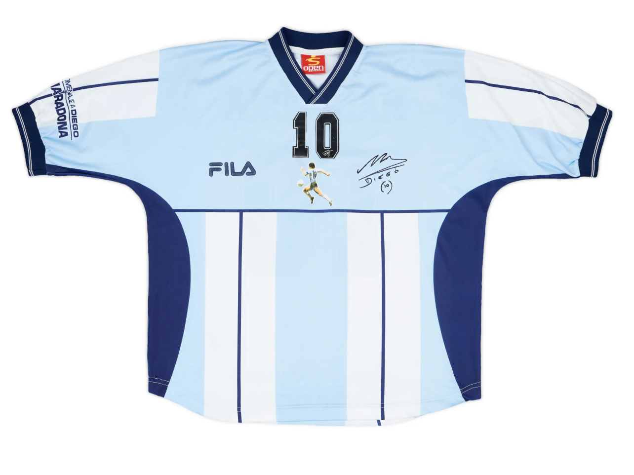 2001 Argentina Fila Farewell Diego Testimonial Shirt Maradona #10
